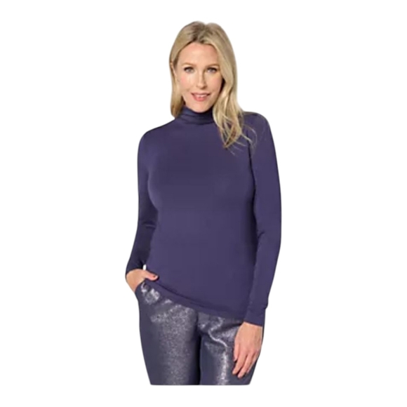 Joan Rivers Tops - JOAN RIVERS WOMEN'S TWILIGHT WARDROBE BUILDERS BUTTERSOFT FUNNEL NECK TOP SZ XL